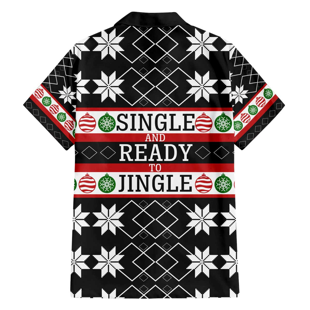 Single Ready To Jingle Christmas Family Matching Off The Shoulder Long Sleeve Dress and Hawaiian Shirt Xmas Holiday Patterns - Wonder Print Shop