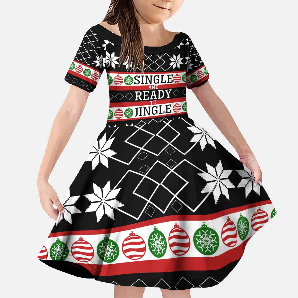 Single Ready To Jingle Christmas Family Matching Off Shoulder Maxi Dress and Hawaiian Shirt Xmas Holiday Patterns - Wonder Print Shop