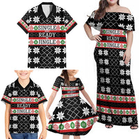 Single Ready To Jingle Christmas Family Matching Off Shoulder Maxi Dress and Hawaiian Shirt Xmas Holiday Patterns - Wonder Print Shop