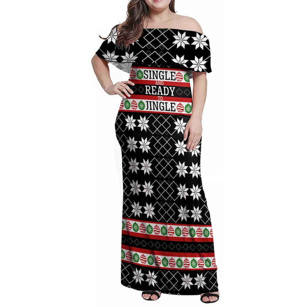 Single Ready To Jingle Christmas Family Matching Off Shoulder Maxi Dress and Hawaiian Shirt Xmas Holiday Patterns - Wonder Print Shop