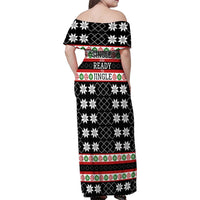 Single Ready To Jingle Christmas Family Matching Off Shoulder Maxi Dress and Hawaiian Shirt Xmas Holiday Patterns - Wonder Print Shop
