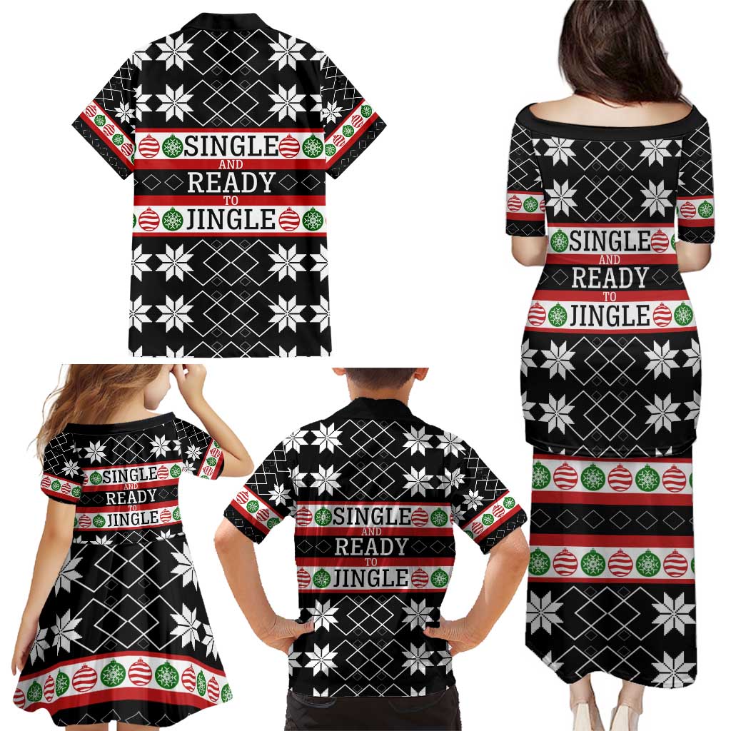 Single Ready To Jingle Christmas Family Matching Puletasi and Hawaiian Shirt Xmas Holiday Patterns - Wonder Print Shop