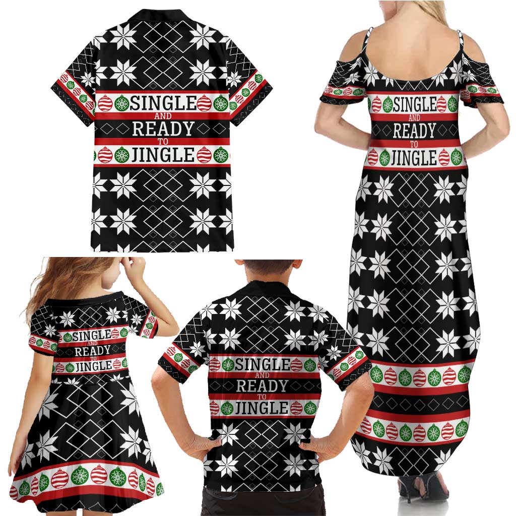 Single Ready To Jingle Christmas Family Matching Summer Maxi Dress and Hawaiian Shirt Xmas Holiday Patterns - Wonder Print Shop