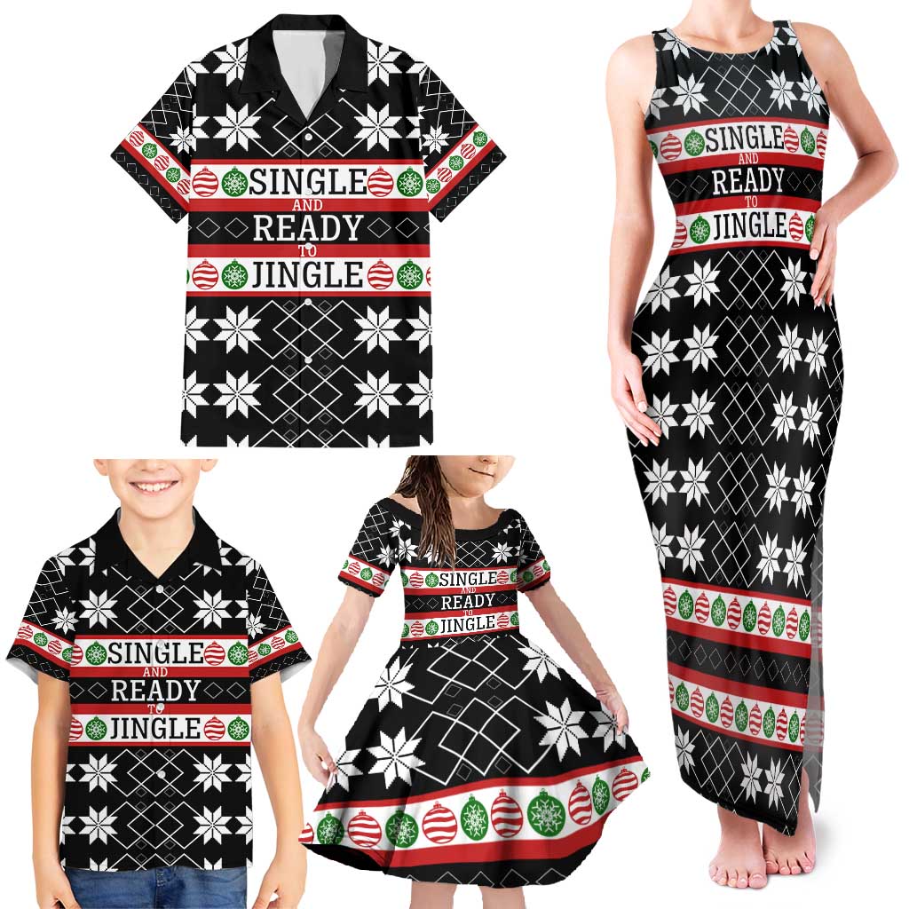 Single Ready To Jingle Christmas Family Matching Tank Maxi Dress and Hawaiian Shirt Xmas Holiday Patterns - Wonder Print Shop