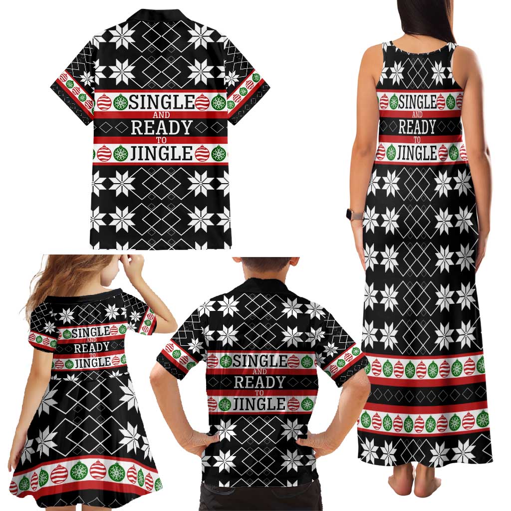Single Ready To Jingle Christmas Family Matching Tank Maxi Dress and Hawaiian Shirt Xmas Holiday Patterns - Wonder Print Shop