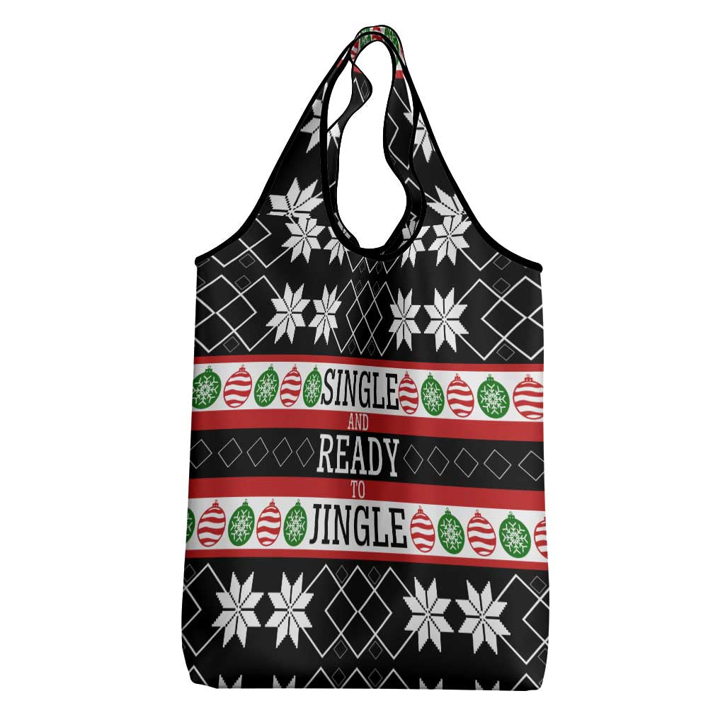 Single Ready To Jingle Christmas Grocery Bag Xmas Holiday Patterns - Wonder Print Shop