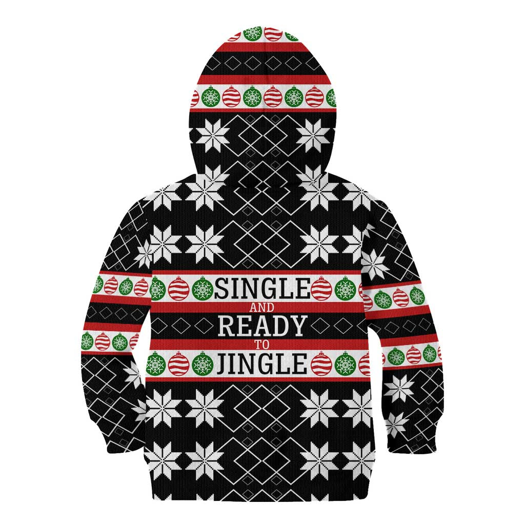 Single Ready To Jingle Christmas Kid Hoodie Xmas Holiday Patterns - Wonder Print Shop