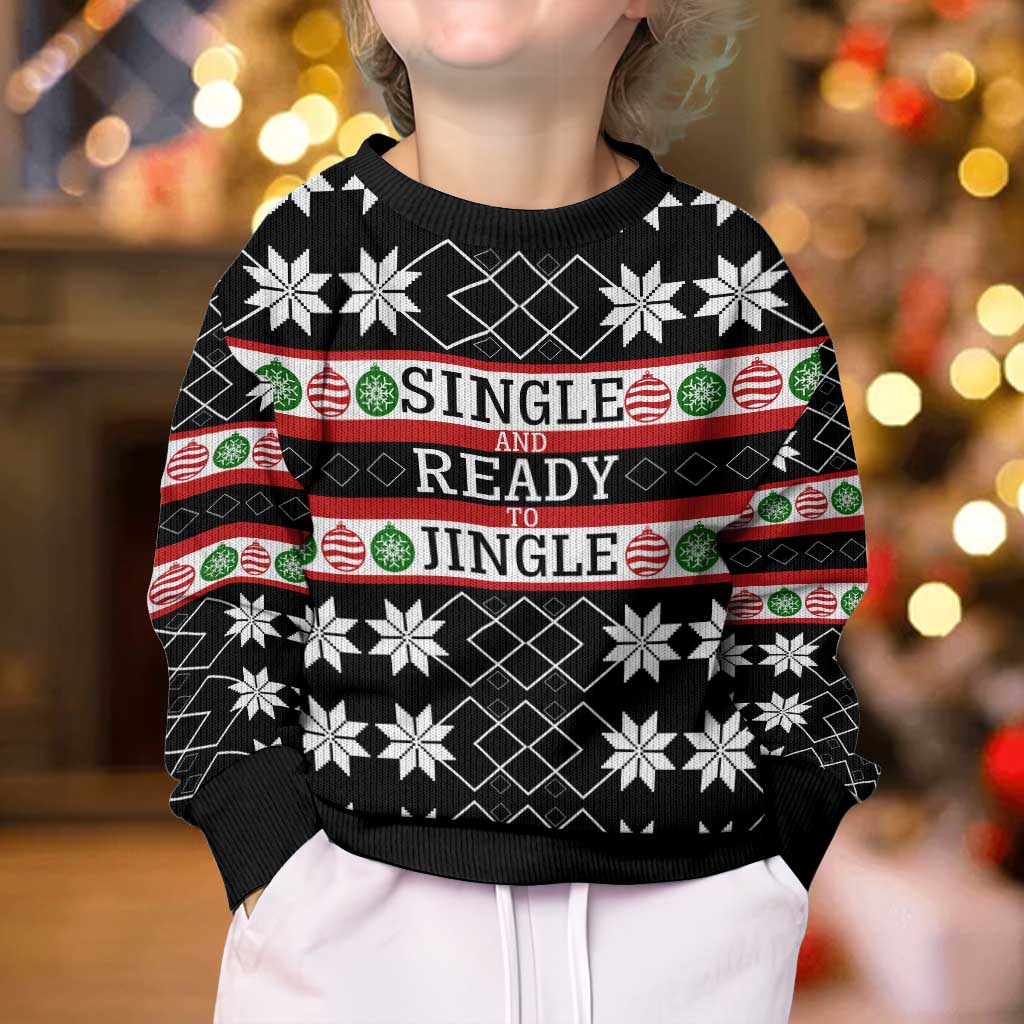 Single Ready To Jingle Christmas Kid Ugly Christmas Sweater Xmas Holiday Patterns - Wonder Print Shop