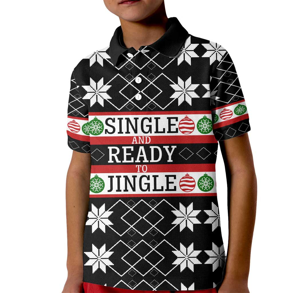 Single Ready To Jingle Christmas Kid Polo Shirt Xmas Holiday Patterns - Wonder Print Shop