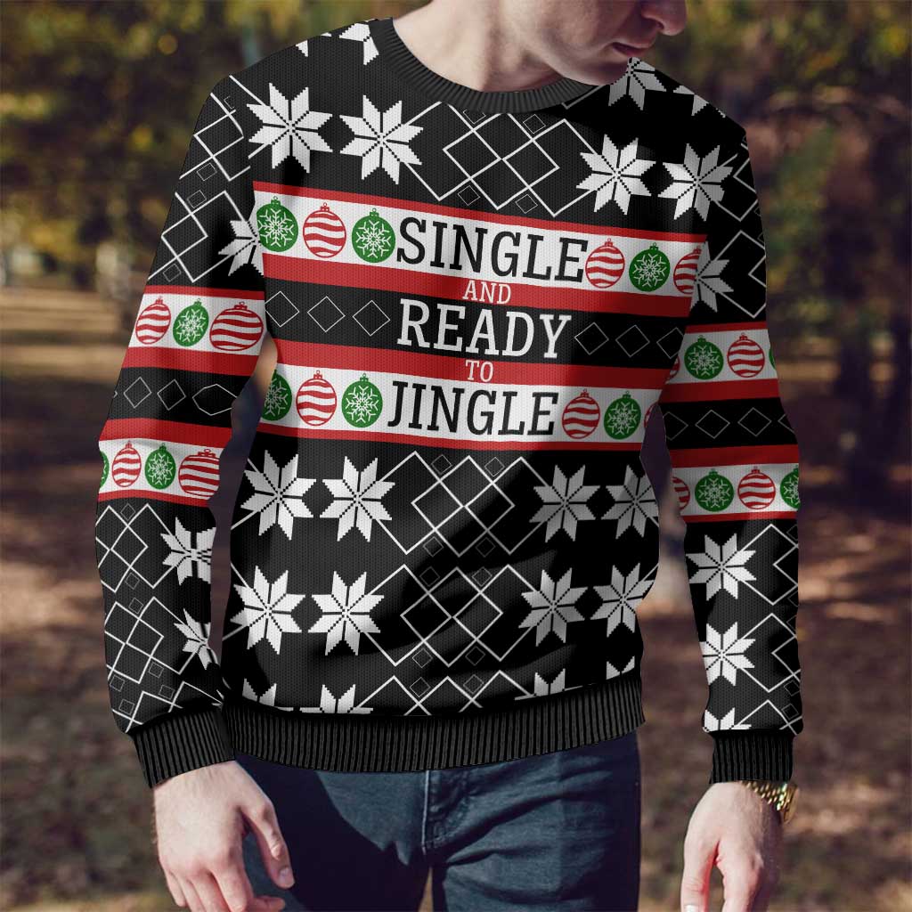 Single Ready To Jingle Christmas Ugly Christmas Sweater Xmas Holiday Patterns - Wonder Print Shop