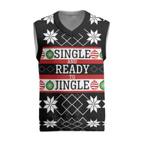 Single Ready To Jingle Christmas Knitted V-Neck Vest Xmas Holiday Patterns - Wonder Print Shop