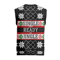 Single Ready To Jingle Christmas Knitted V-Neck Vest Xmas Holiday Patterns - Wonder Print Shop