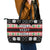 Single Ready To Jingle Christmas Leather Tote Bag Xmas Holiday Patterns - Wonder Print Shop