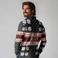 Single Ready To Jingle Christmas Long Sleeve Polo Shirt Xmas Holiday Patterns - Wonder Print Shop