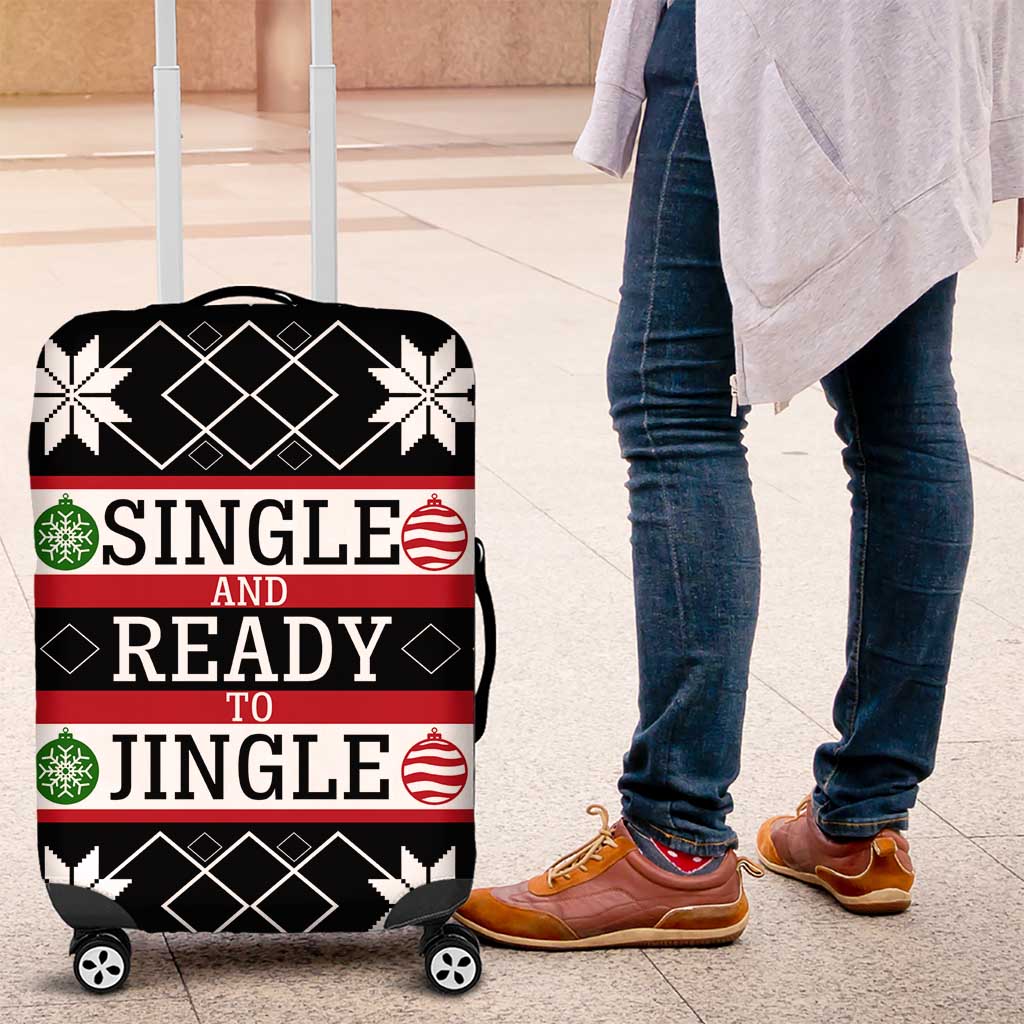 Single Ready To Jingle Christmas Luggage Cover Xmas Holiday Patterns - Wonder Print Shop