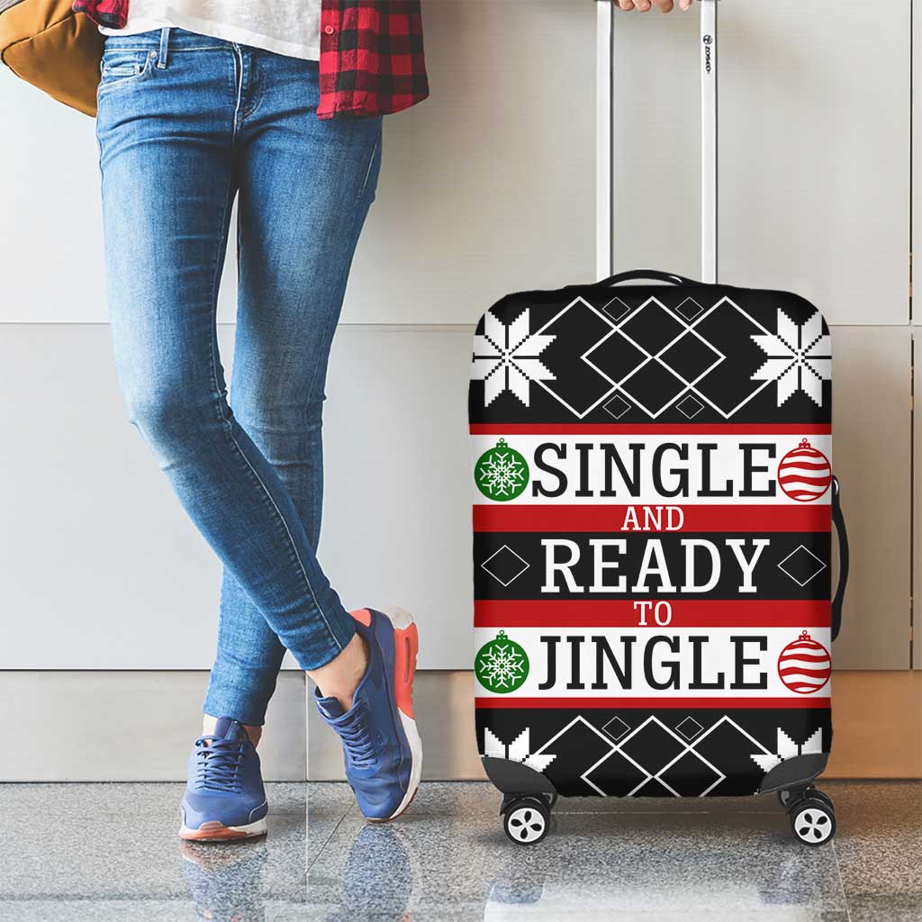 Single Ready To Jingle Christmas Luggage Cover Xmas Holiday Patterns - Wonder Print Shop