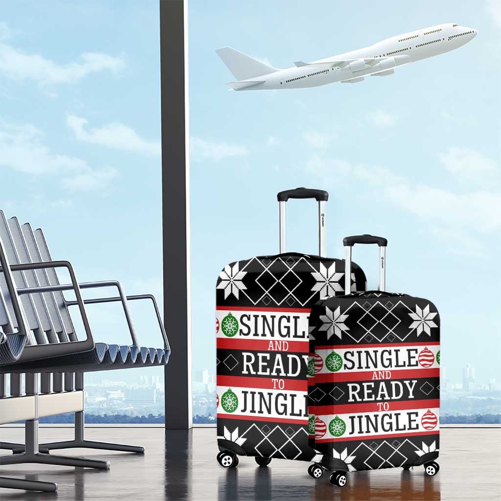 Single Ready To Jingle Christmas Luggage Cover Xmas Holiday Patterns - Wonder Print Shop
