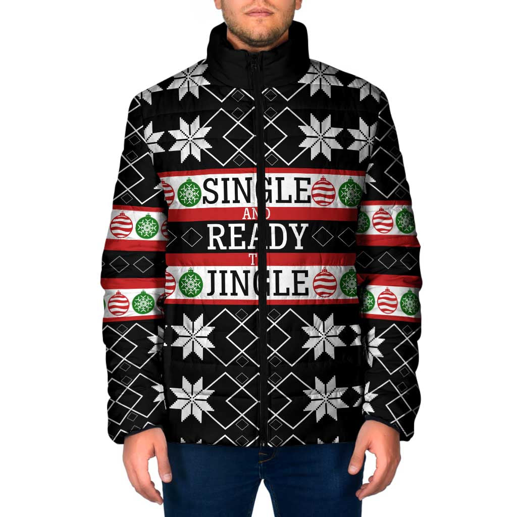 Single Ready To Jingle Christmas Padded Jacket Xmas Holiday Patterns - Wonder Print Shop