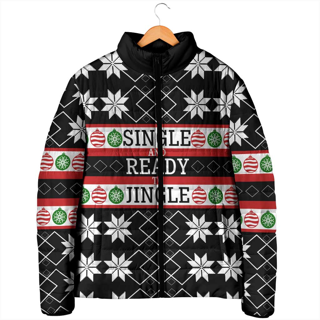 Single Ready To Jingle Christmas Padded Jacket Xmas Holiday Patterns - Wonder Print Shop