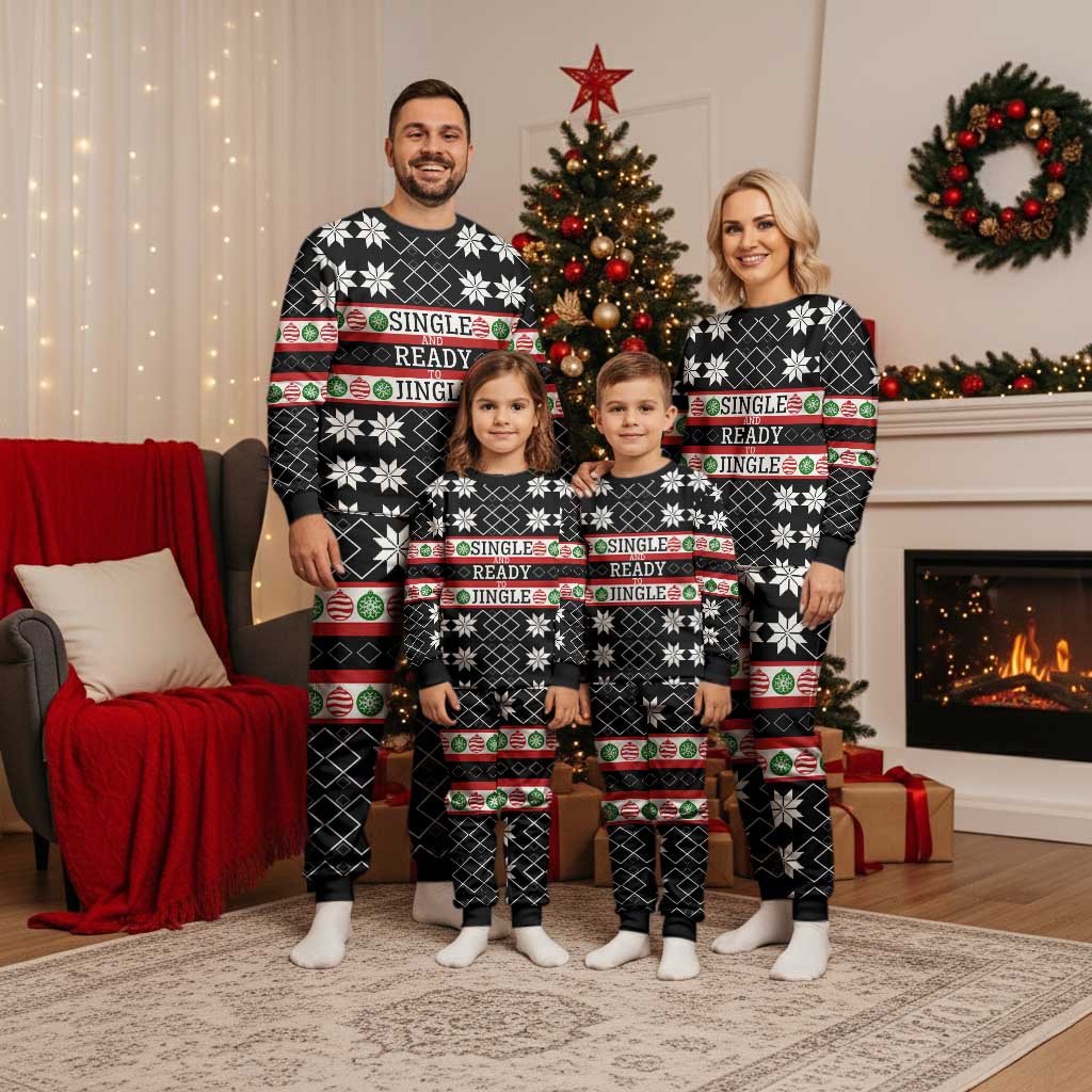Single Ready To Jingle Christmas Pajama Set Xmas Holiday Patterns - Wonder Print Shop