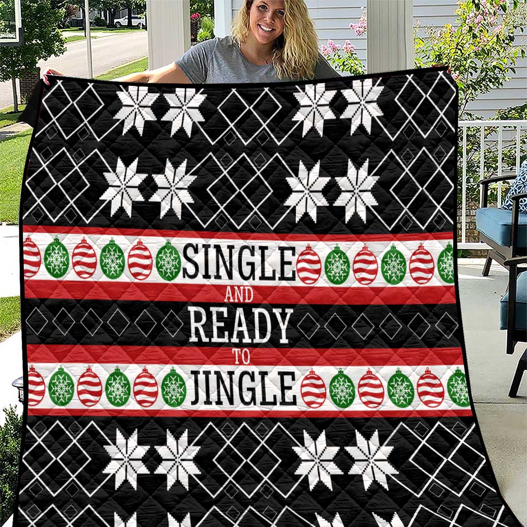 Single Ready To Jingle Christmas Quilt Xmas Holiday Patterns - Wonder Print Shop