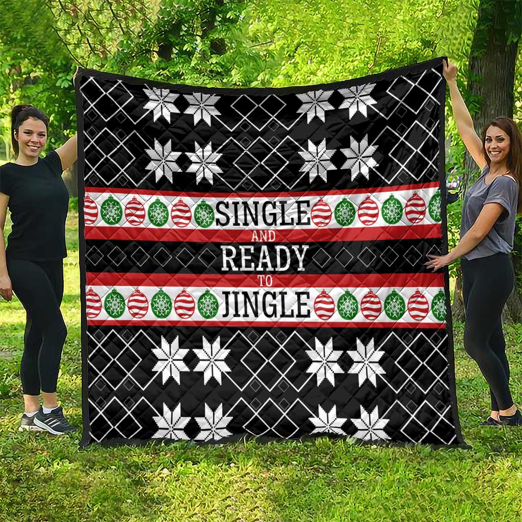 Single Ready To Jingle Christmas Quilt Xmas Holiday Patterns - Wonder Print Shop