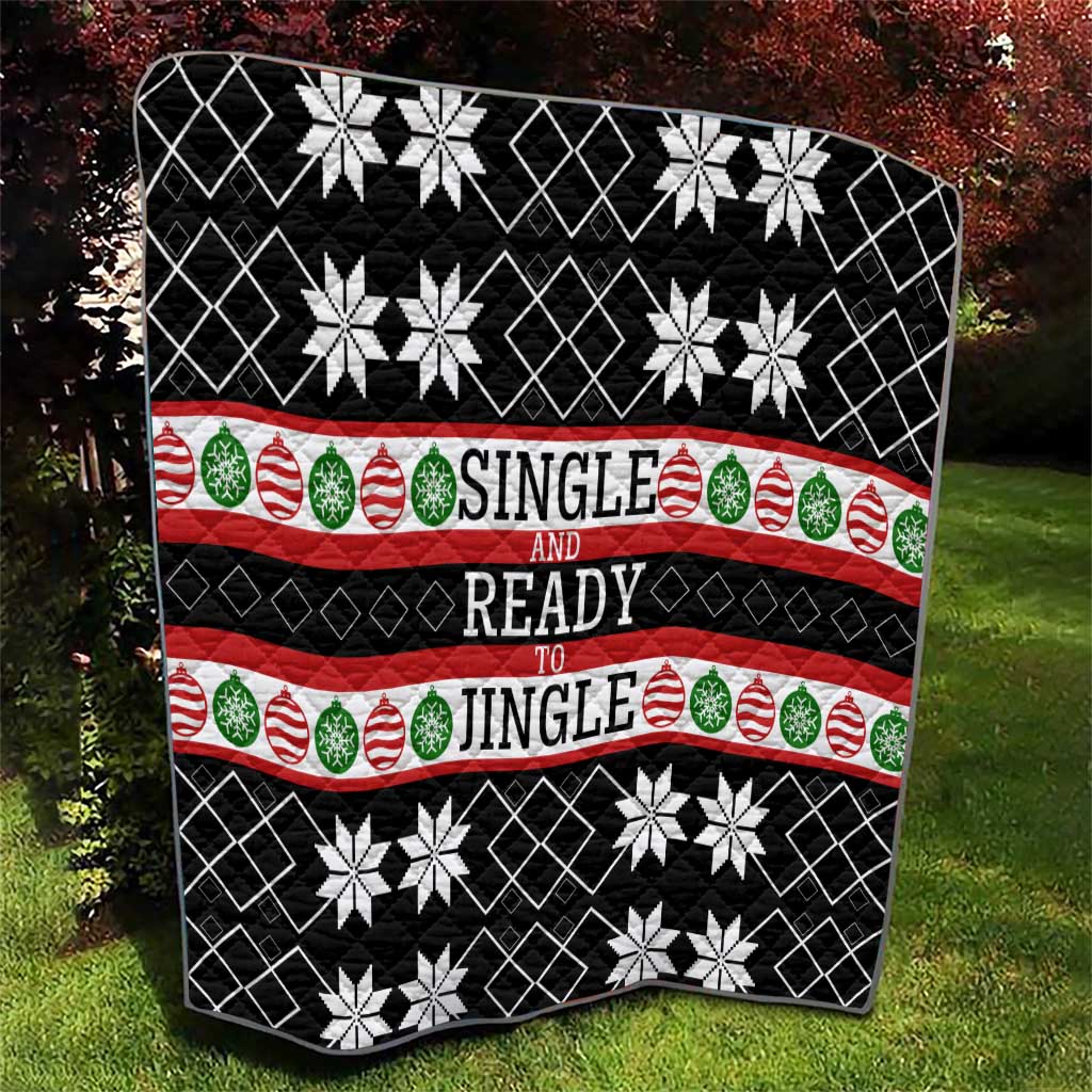 Single Ready To Jingle Christmas Quilt Xmas Holiday Patterns - Wonder Print Shop