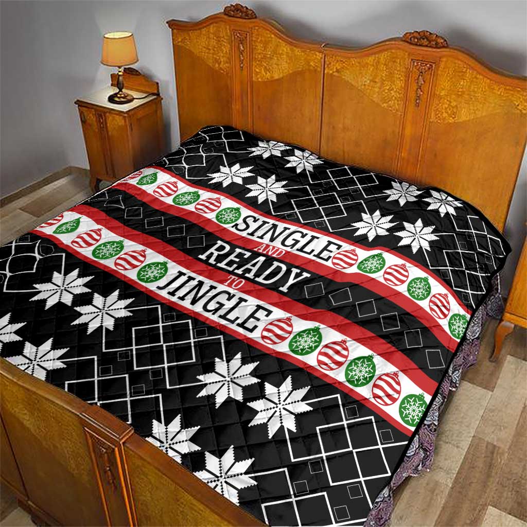 Single Ready To Jingle Christmas Quilt Xmas Holiday Patterns - Wonder Print Shop