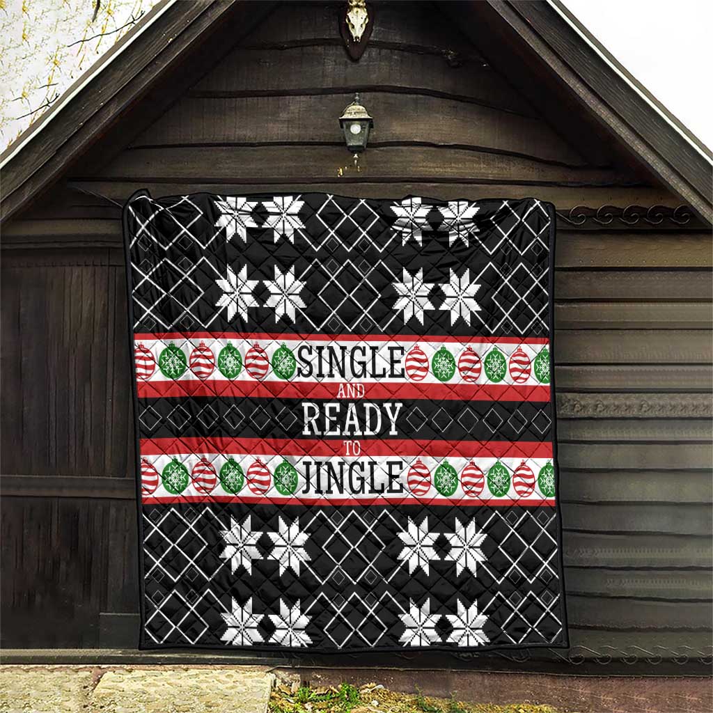 Single Ready To Jingle Christmas Quilt Xmas Holiday Patterns - Wonder Print Shop