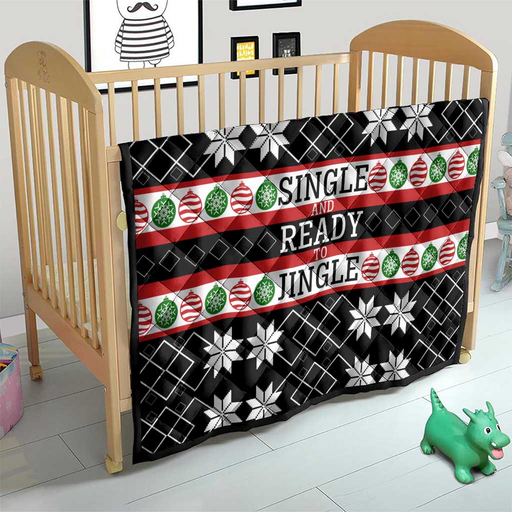 Single Ready To Jingle Christmas Quilt Xmas Holiday Patterns - Wonder Print Shop