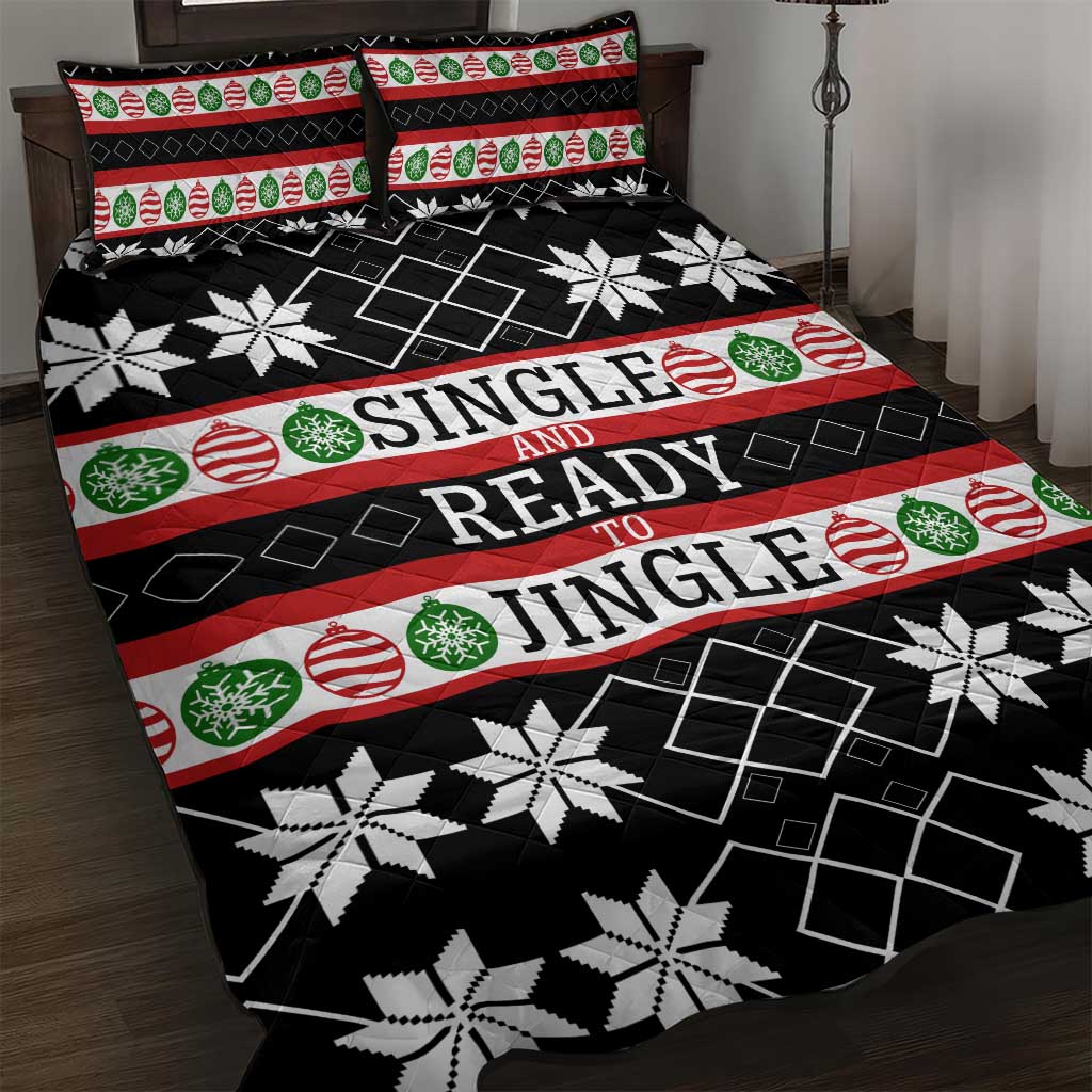 Single Ready To Jingle Christmas Quilt Bed Set Xmas Holiday Patterns - Wonder Print Shop