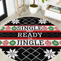 Single Ready To Jingle Christmas Round Carpet Xmas Holiday Patterns - Wonder Print Shop