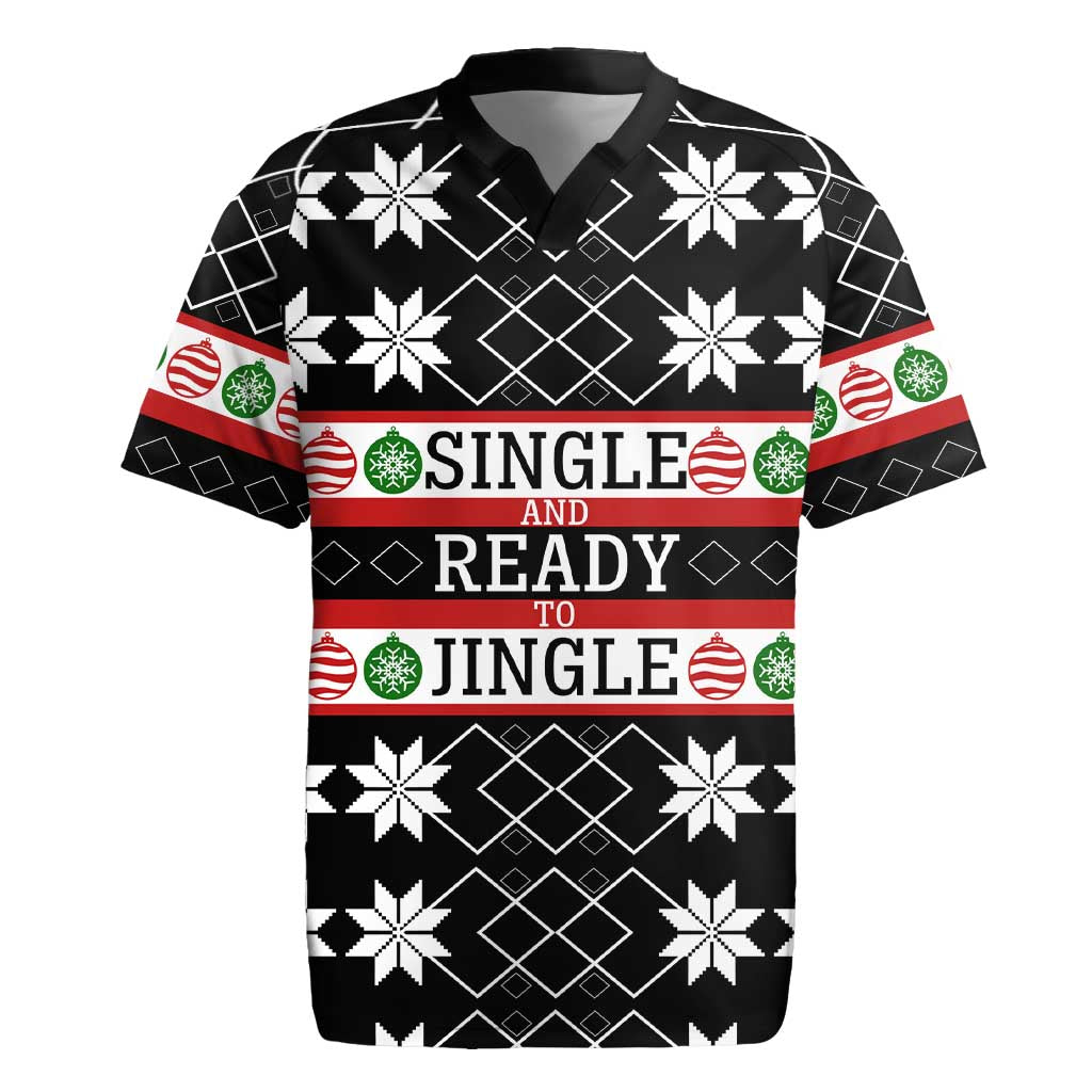 Single Ready To Jingle Christmas Rugby Jersey Xmas Holiday Patterns - Wonder Print Shop
