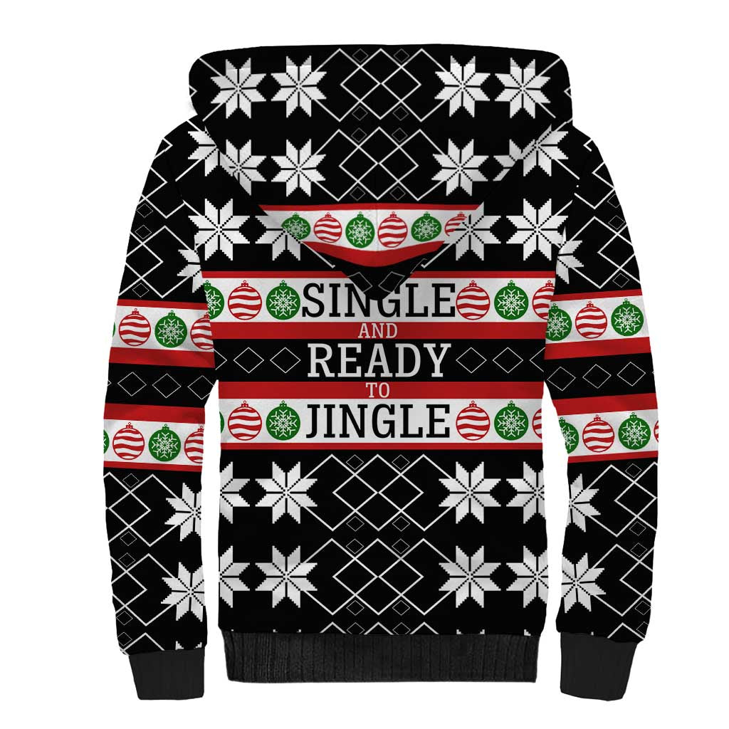 Single Ready To Jingle Christmas Sherpa Hoodie Xmas Holiday Patterns - Wonder Print Shop