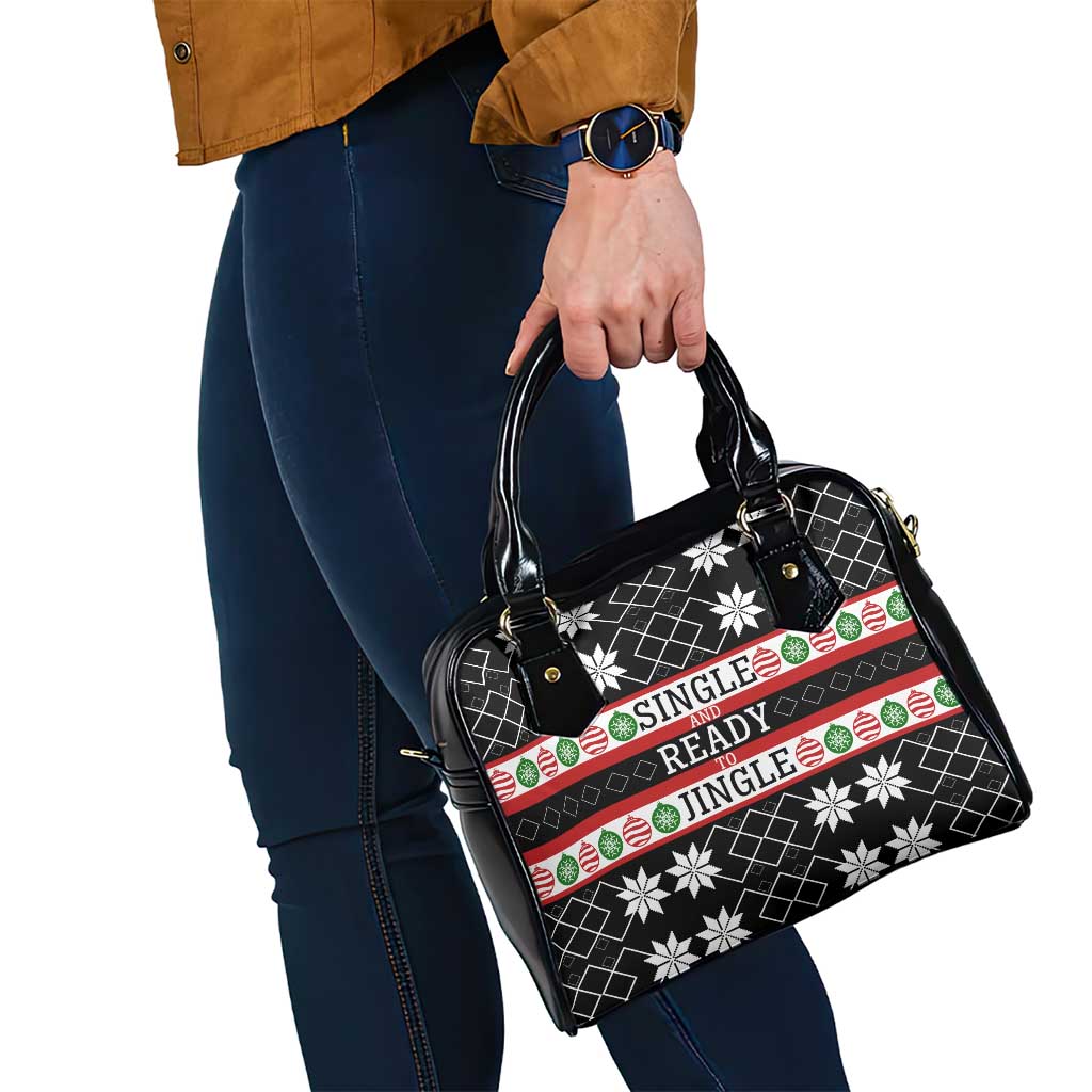 Single Ready To Jingle Christmas Shoulder Handbag Xmas Holiday Patterns - Wonder Print Shop