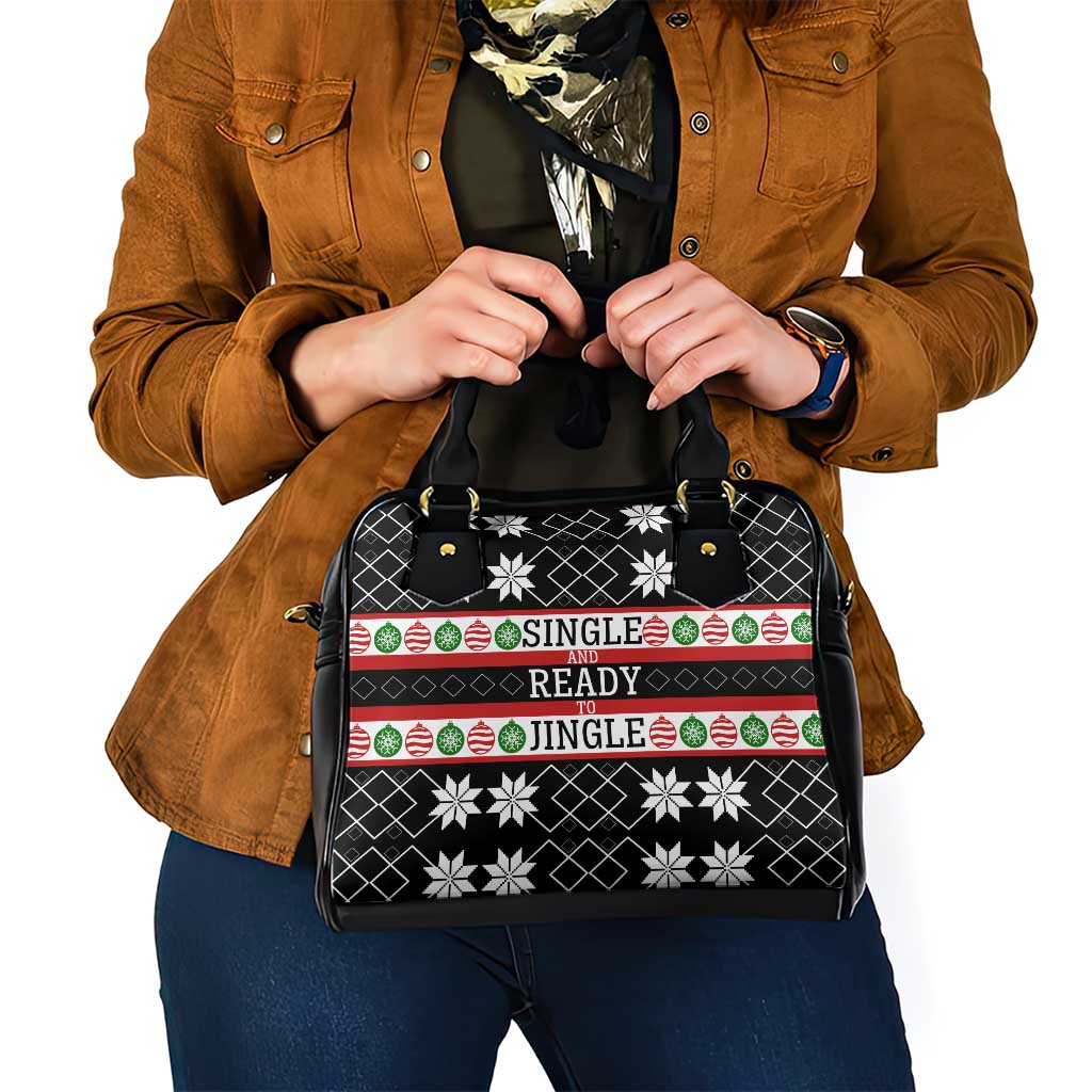 Single Ready To Jingle Christmas Shoulder Handbag Xmas Holiday Patterns - Wonder Print Shop