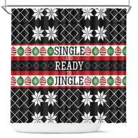 Single Ready To Jingle Christmas Shower Curtain Xmas Holiday Patterns - Wonder Print Shop