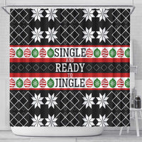 Single Ready To Jingle Christmas Shower Curtain Xmas Holiday Patterns - Wonder Print Shop