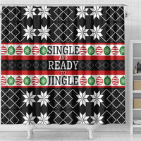 Single Ready To Jingle Christmas Shower Curtain Xmas Holiday Patterns - Wonder Print Shop