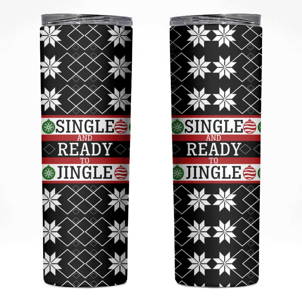 Single Ready To Jingle Christmas Skinny Tumbler Xmas Holiday Patterns - Wonder Print Shop