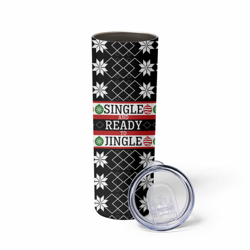 Single Ready To Jingle Christmas Skinny Tumbler Xmas Holiday Patterns - Wonder Print Shop