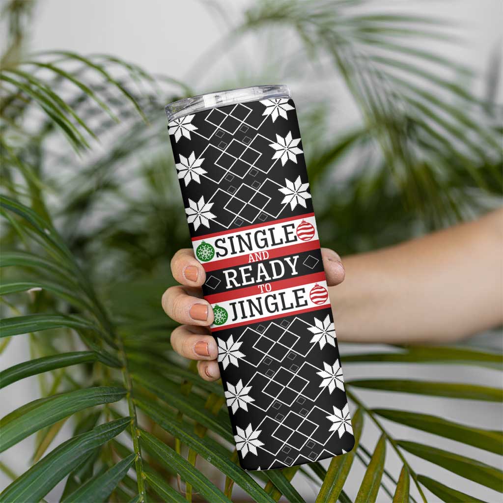 Single Ready To Jingle Christmas Skinny Tumbler Xmas Holiday Patterns - Wonder Print Shop