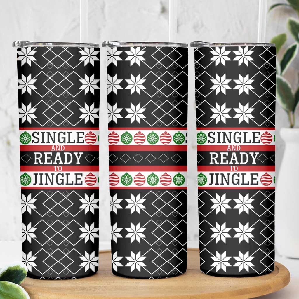 Single Ready To Jingle Christmas Skinny Tumbler Xmas Holiday Patterns - Wonder Print Shop