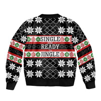 Single Ready To Jingle Christmas Sleeve Zip Bomber Jacket Xmas Holiday Patterns - Wonder Print Shop