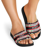 Single Ready To Jingle Christmas Slide Sandals Xmas Holiday Patterns - Wonder Print Shop
