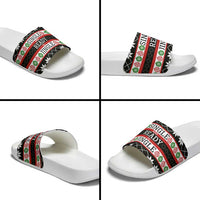 Single Ready To Jingle Christmas Slide Sandals Xmas Holiday Patterns - Wonder Print Shop