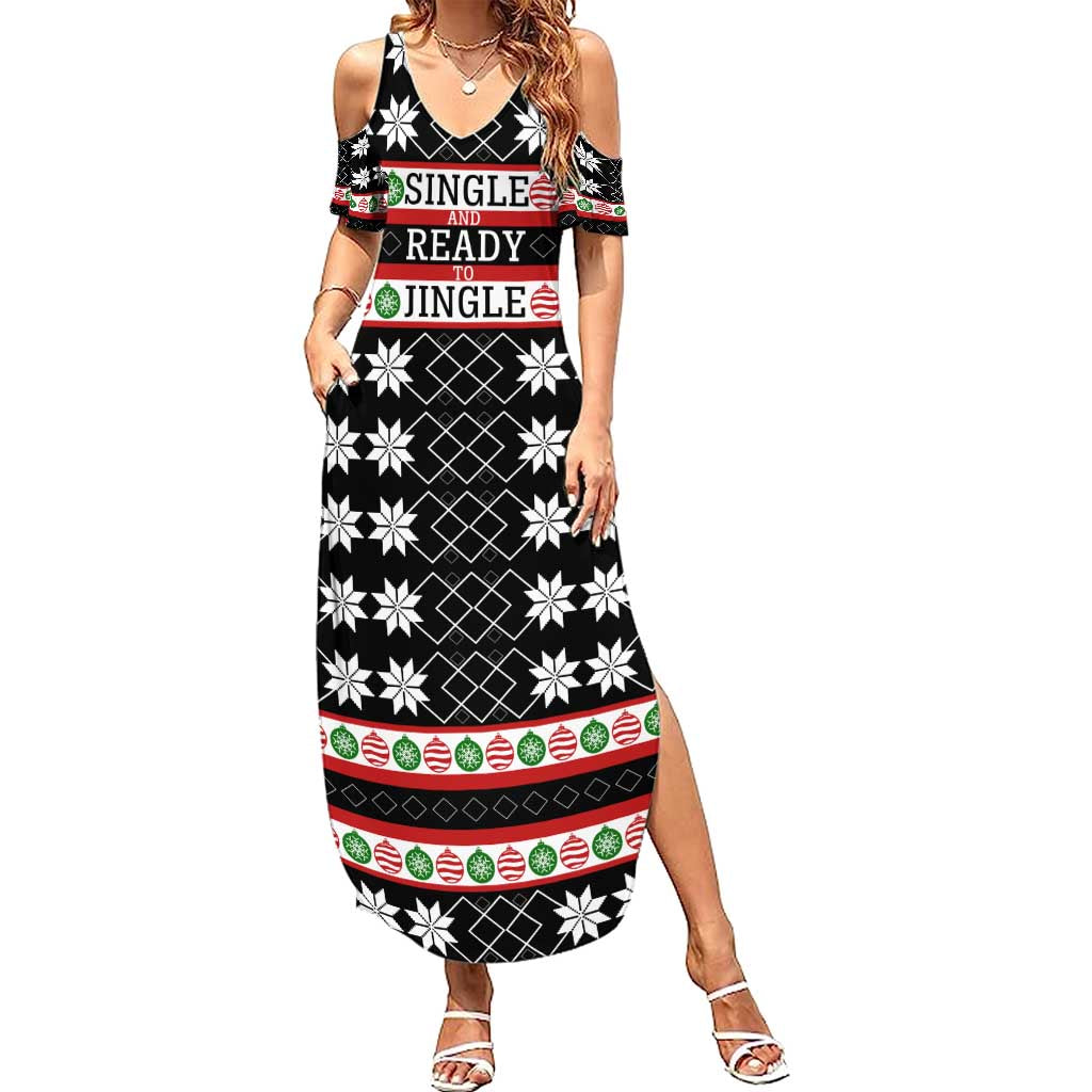 Single Ready To Jingle Christmas Summer Maxi Dress Xmas Holiday Patterns - Wonder Print Shop