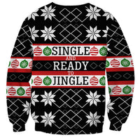 Single Ready To Jingle Christmas Sweatshirt Xmas Holiday Patterns - Wonder Print Shop