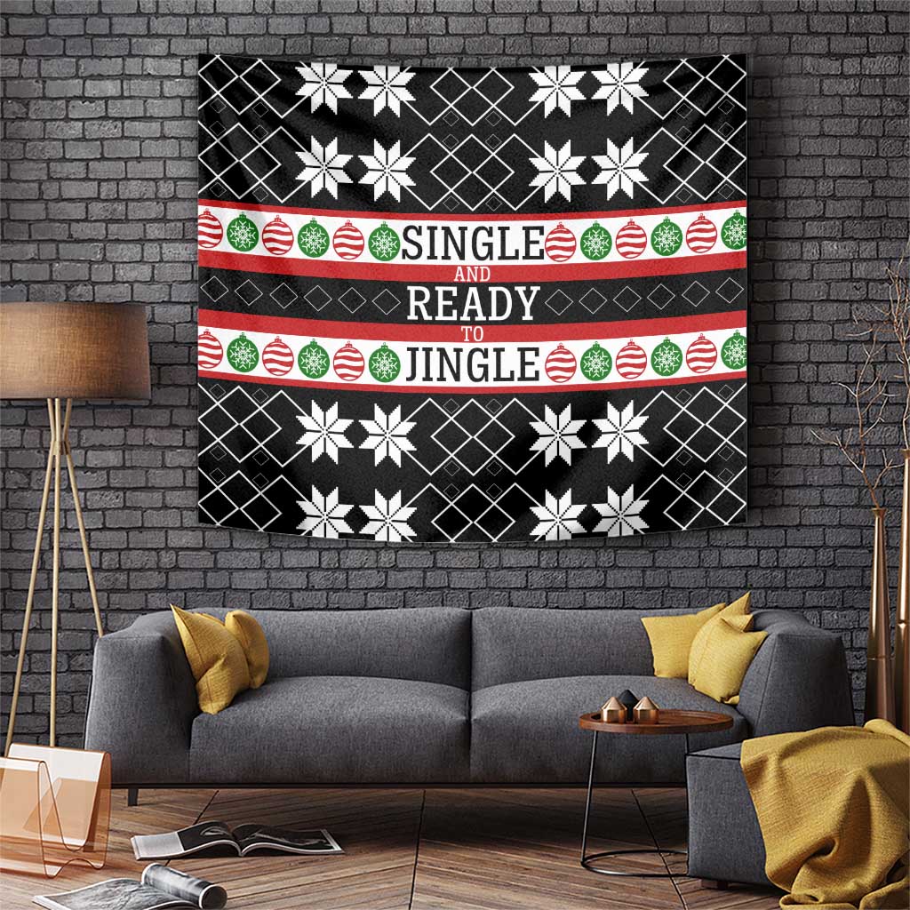 Single Ready To Jingle Christmas Tapestry Xmas Holiday Patterns - Wonder Print Shop