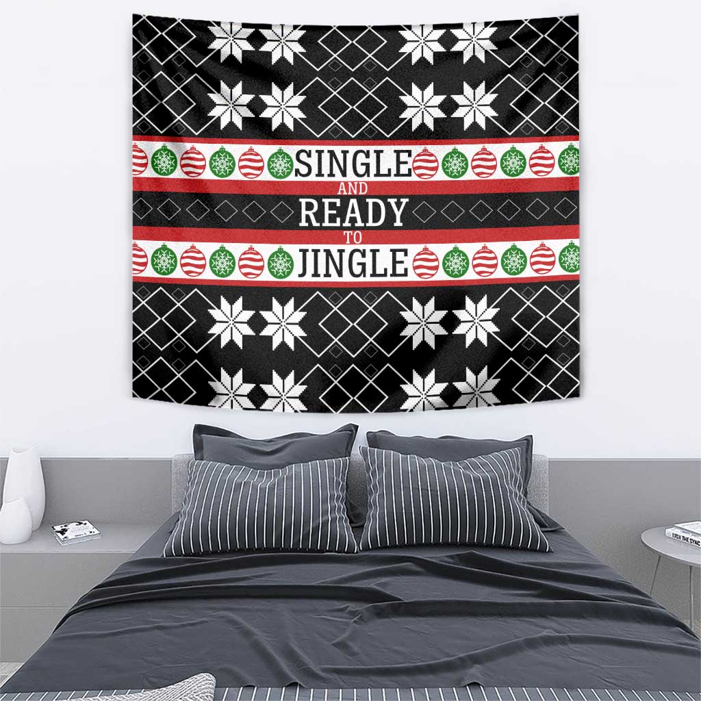 Single Ready To Jingle Christmas Tapestry Xmas Holiday Patterns - Wonder Print Shop